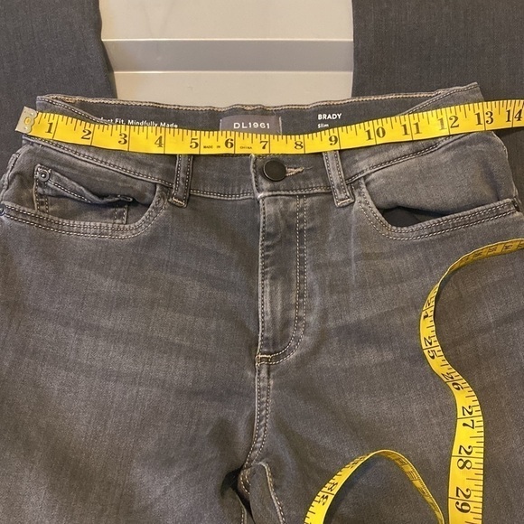 DL1961 GIRLS Perfect Fit Slim Brady In Charcoal Wash - Picture 4 of 10
